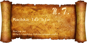 Machka Tóbia névjegykártya